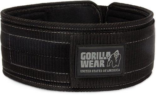 Gorilla Wear 4 Inch Nylon Lifting Belt - Súlyemelő Öv Fekete