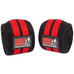   Gorilla Wear Knee Wraps - Térdbandázs - Fekete/piros 200 Cm/79in