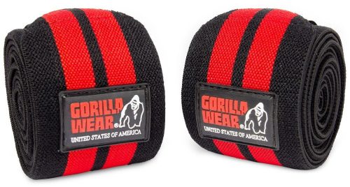 Gorilla Wear Knee Wraps - Térdbandázs - Fekete/piros 200 Cm/79in