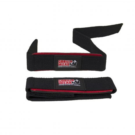 Gorilla Wear Padded Lifting Straps - Felhúzó Heveder Fekete/piros