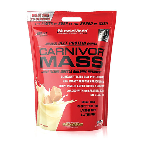 Musclemeds Carnivor Mass - Marhafehérje Alapú Tömegnövelő - 5,6 Lbs 2580 g