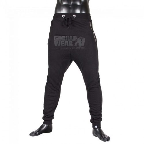 Gorilla Wear Alabama Drop Crotch Joggers Fekete Nadrág