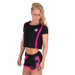 Gorilla Wear Columbia Crop Top Fekete/rózsaszín