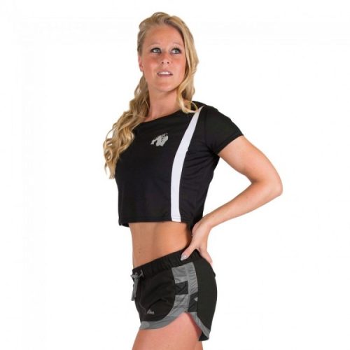 Gorilla Wear Columbia Crop Top Fekete/fehér