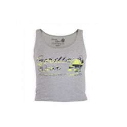 Gorilla Wear Oakland Crop Tank Szürke/neon Lime Trikó