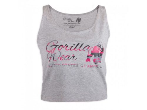 Gorilla Wear Oakland Crop Tank Szürke/rózsaszín Trikó