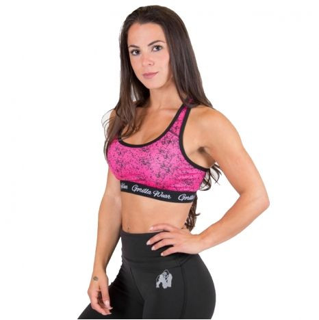 Gorilla Wear Hanna Sport Bra Fekete/rózsaszín