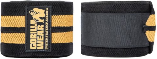 Gorilla Wear Knee Wraps - Térdbandázs - Fekete/arany 250 Cm/98in