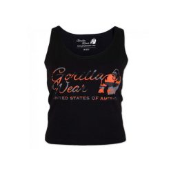 Gorilla Wear Oakland Crop Tank Fekete/neon Narancs Trikó