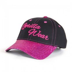   Gorilla Wear Louisiana Glitter Cap - Női Baseball Sapka Fekete/rózsaszín