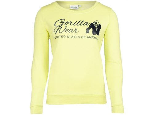 Gorilla Wear Riviera Sweatshirt Sárga Női Pulóver