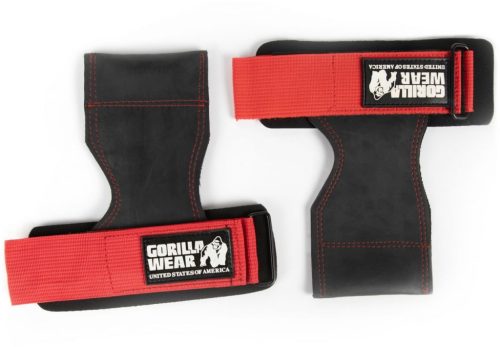 Gorilla Wear Lifting Grips - Csuklószorítós Csúszásgátló Fekete/piros