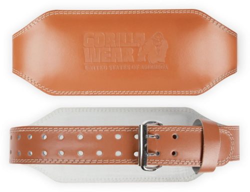 Gorilla Wear 6 Inch Padded Leather Lifting Belt - Bőr Súlyemelő Öv  Barna