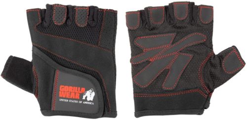 Gorilla Wear Women's Fitness Gloves - Női Edző Kesztyű Fekete/piros