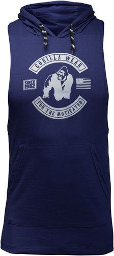 Gorilla Wear Lawrence Hooded Tank Top Navy Kék Trikó