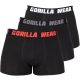 Gorilla Wear Boxershorts 3-Pack - Boxeralsó 3 Részes Csomag Fekete