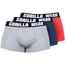   Gorilla Wear Boxershorts 3-Pack - Boxeralsó 3 Részes Csomag Szürke/kék/piros