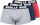 Gorilla Wear Boxershorts 3-Pack - Boxeralsó 3 Részes Csomag Szürke/kék/piros