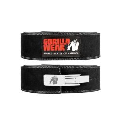   Gorilla Wear 4 Inch Leather Lifting Lever Belt - Bőr Súlyemelő Öv Fekete