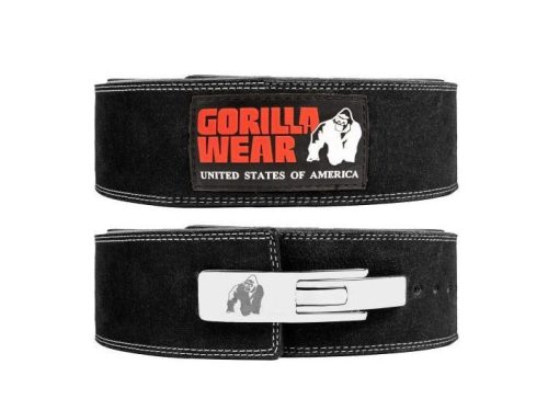Gorilla Wear 4 Inch Leather Lifting Lever Belt - Bőr Súlyemelő Öv Fekete
