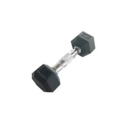   Sveltus Hexagonal Dumbbell - Hex Hatszögletű Egykezes Gumírozott Fix Edzőtermi Kézisúlyzó 17,5 Kg