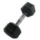 Sveltus Hexagonal Dumbbell - Hex Hatszögletű Egykezes Gumírozott Fix Edzőtermi Kézisúlyzó 22 Kg