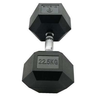 Sveltus Hexagonal Dumbbell - Hex Hatszögletű Egykezes Gumírozott Fix Edzőtermi Kézisúlyzó 2 Kg