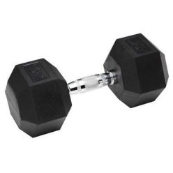   Sveltus Hexagonal Dumbbell - Hex Hatszögletű Egykezes Gumírozott Fix Edzőtermi Kézisúlyzó 2,5 Kg