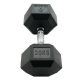 Sveltus Hexagonal Dumbbell - Hex Hatszögletű Egykezes Gumírozott Fix Edzőtermi Kézisúlyzó 18 Kg