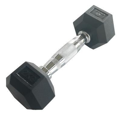 Sveltus Hexagonal Dumbbell - Hex Hatszögletű Egykezes Gumírozott Fix Edzőtermi Kézisúlyzó 16 Kg