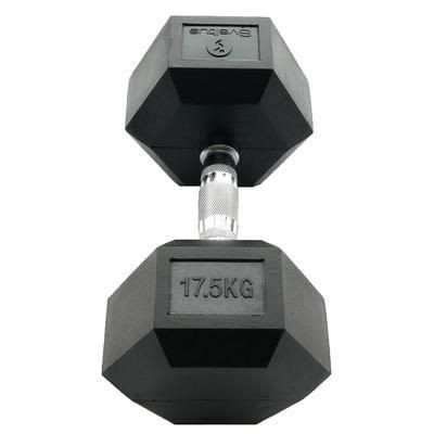 Sveltus Hexagonal Dumbbell - Hex Hatszögletű Egykezes Gumírozott Fix Edzőtermi Kézisúlyzó 14 Kg