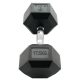 Sveltus Hexagonal Dumbbell - Hex Hatszögletű Egykezes Gumírozott Fix Edzőtermi Kézisúlyzó 14 Kg